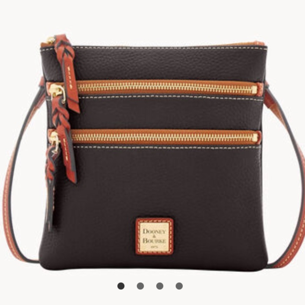 Dooney and Bourke triple zip crossbody purse